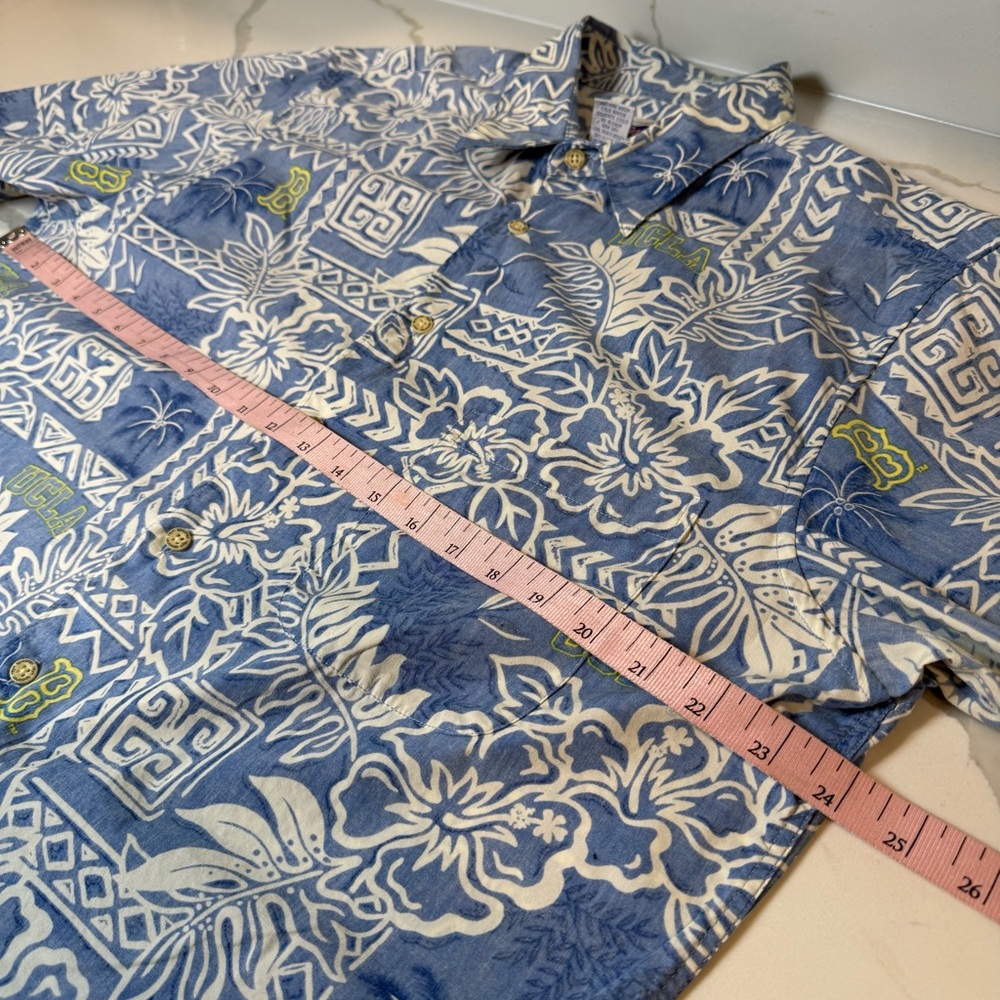Reyn Spooner UCLA Bruins‎ collegiate Hawaiian Shirt Mens Large Cotton Blue - Picture 8 of 10